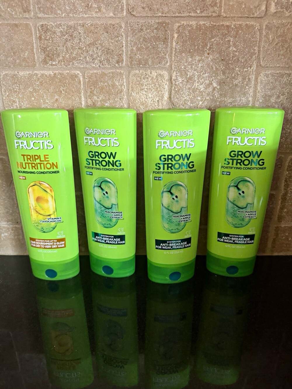 Garnier Fructis Grow Strong Conditioner Vegan Anti-Breakage 12 fl oz Lot